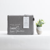 Renee Taylor Comfort Organic Cotton Quilt Cover Set Queen Charcoal