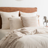 Renee Taylor Comfort Organic Cotton Quilt Cover Set Double Oatmeal
