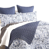 Renee Taylor Delos Quilted Reversible Coverlet Set Single/Double