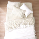 Renee Taylor Bran Gingham Patterned Cotton Sheet Set Super King