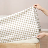 Renee Taylor Bran Gingham Patterned Cotton Sheet Set Long Single