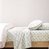 Renee Taylor Red Gum Patterned Cotton Sheet Set Long Single