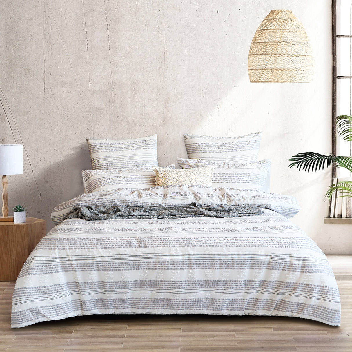 Renee Taylor Lenone 100% Cotton Quilt Cover Set Double