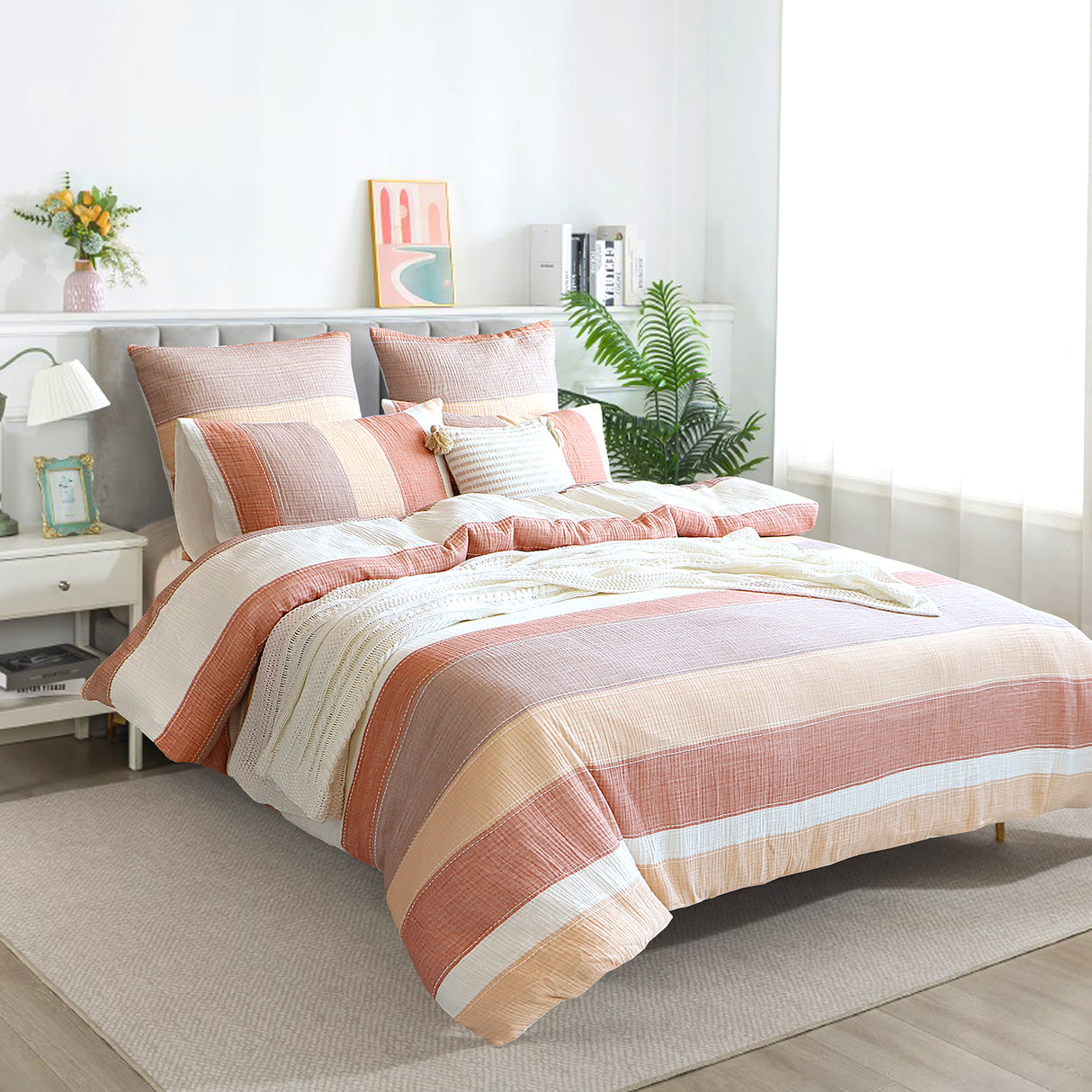 Renee Taylor Bayley 100% Cotton Quilt Cover Set King