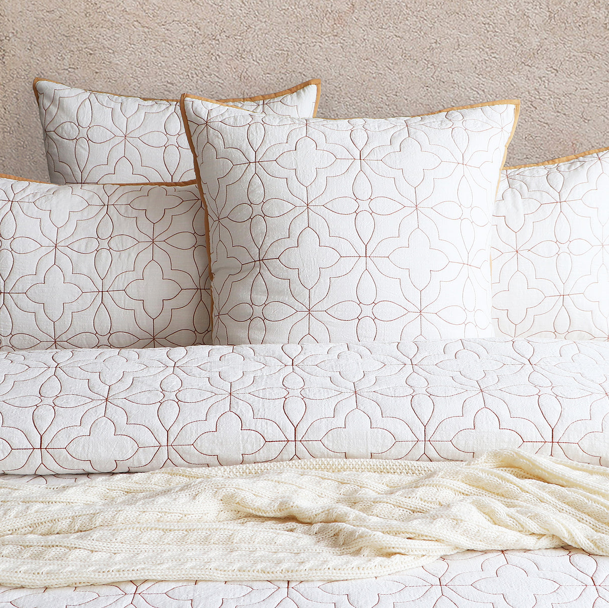 Renee Taylor Solaris Cotton Quilted Quilt Cover Set Super King