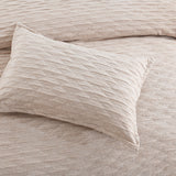Renee Taylor Marley Jacquard Quilt Cover Set King Champagne