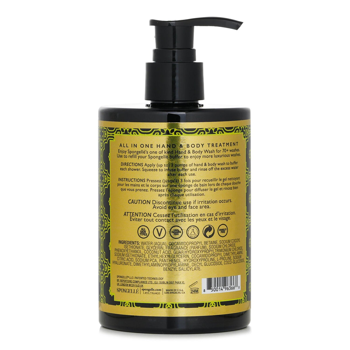 Spongelle - Hand & Body Wash - Coconut Verbena  - 325ml/11oz