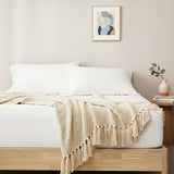 400 Thread Count Egyptian Cotton Fitted & Pillow Case  Deep King White