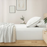 400 Thread Count Egyptian Cotton Fitted & Pillow Case  Double White
