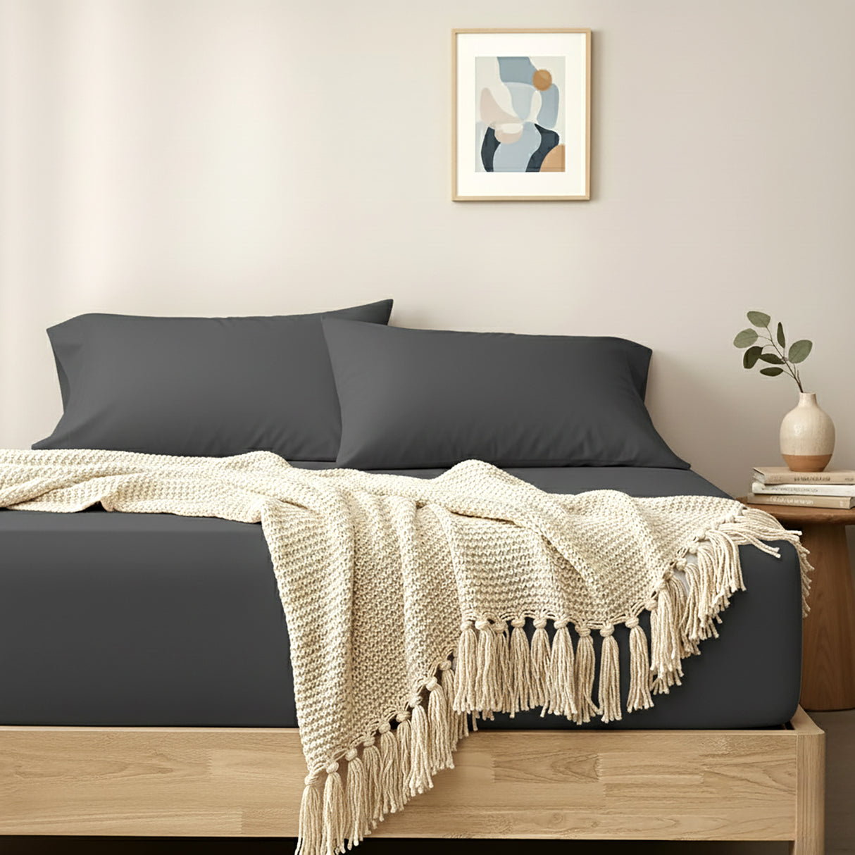 400 Thread Count Egyptian Cotton Fitted & Pillow Case  Super King Magnet