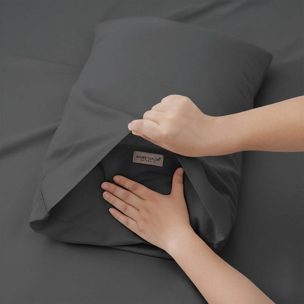 400 Thread Count Egyptian Cotton Fitted & Pillow Case  Long Single Magnet