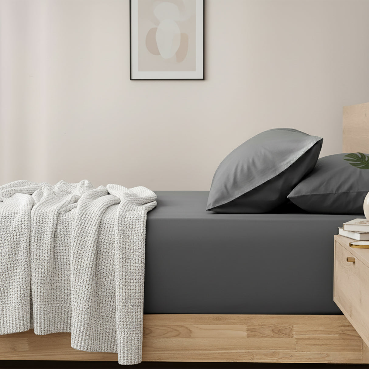 400 Thread Count Egyptian Cotton Fitted & Pillow Case  Long Single Magnet