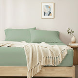 400 Thread Count Egyptian Cotton Fitted & Pillow Case  Deep Queen Basil
