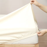 400 Thread Count Egyptian Cotton Fitted & Pillow Case  King Single Vanilla