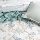 Renee Taylor Textured Cotton Slub Reversible Euro P/Case Floral Vine