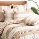 Renee Taylor Textured Cotton Slub Reversible Euro P/Case Stephine Stripe