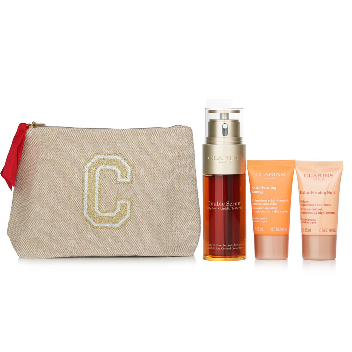 Clarins - Rituale Double Serum & Extra Firming Set:  - 3pcs+1bag