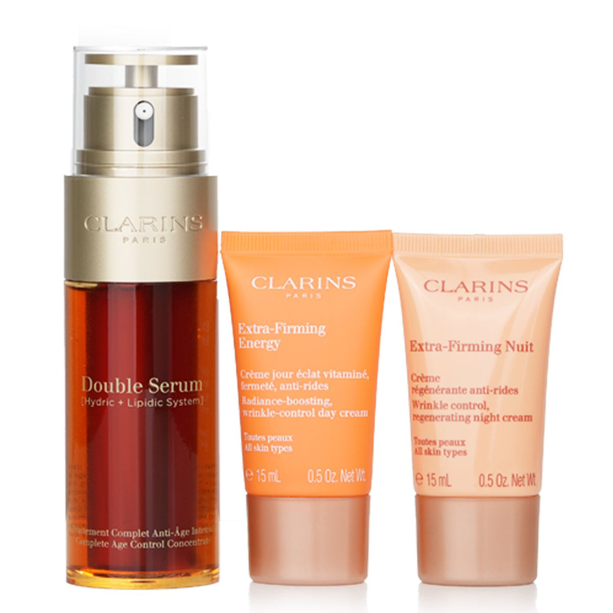 Clarins - Rituale Double Serum & Extra Firming Set:  - 3pcs+1bag