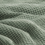 Cloud Linen Boronia Stone Washed Cotton Waffle Comforter Set Double/Queen Moss