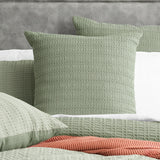 Cloud Linen Celeste Seersucker Cotton Waffle Euro P/Case Sage
