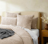 Renee Taylor Blake Velvet Coverlet Set Super King Nude
