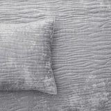 Renee Taylor Blake Velvet Coverlet Set Super King Silver Line