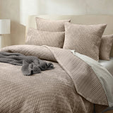Renee Taylor Archie Cross Stitch Velvet Coverlet Set Single/Double Nude