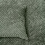 Renee Taylor Archie Cross Stitch Velvet Coverlet Set Super King Military