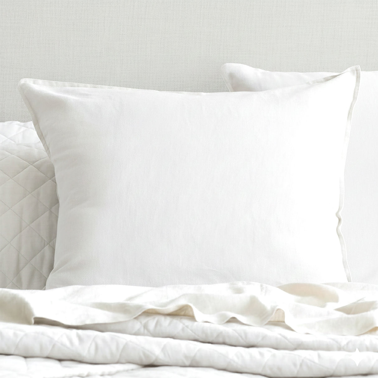 Renee Taylor Washed Linen Cotton Quilt Cover Set Super King White