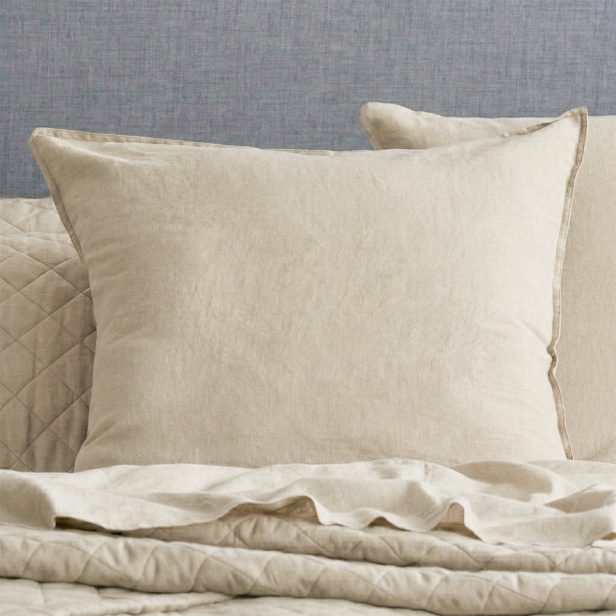Renee Taylor Washed Linen Cotton Euro P/Case Natural