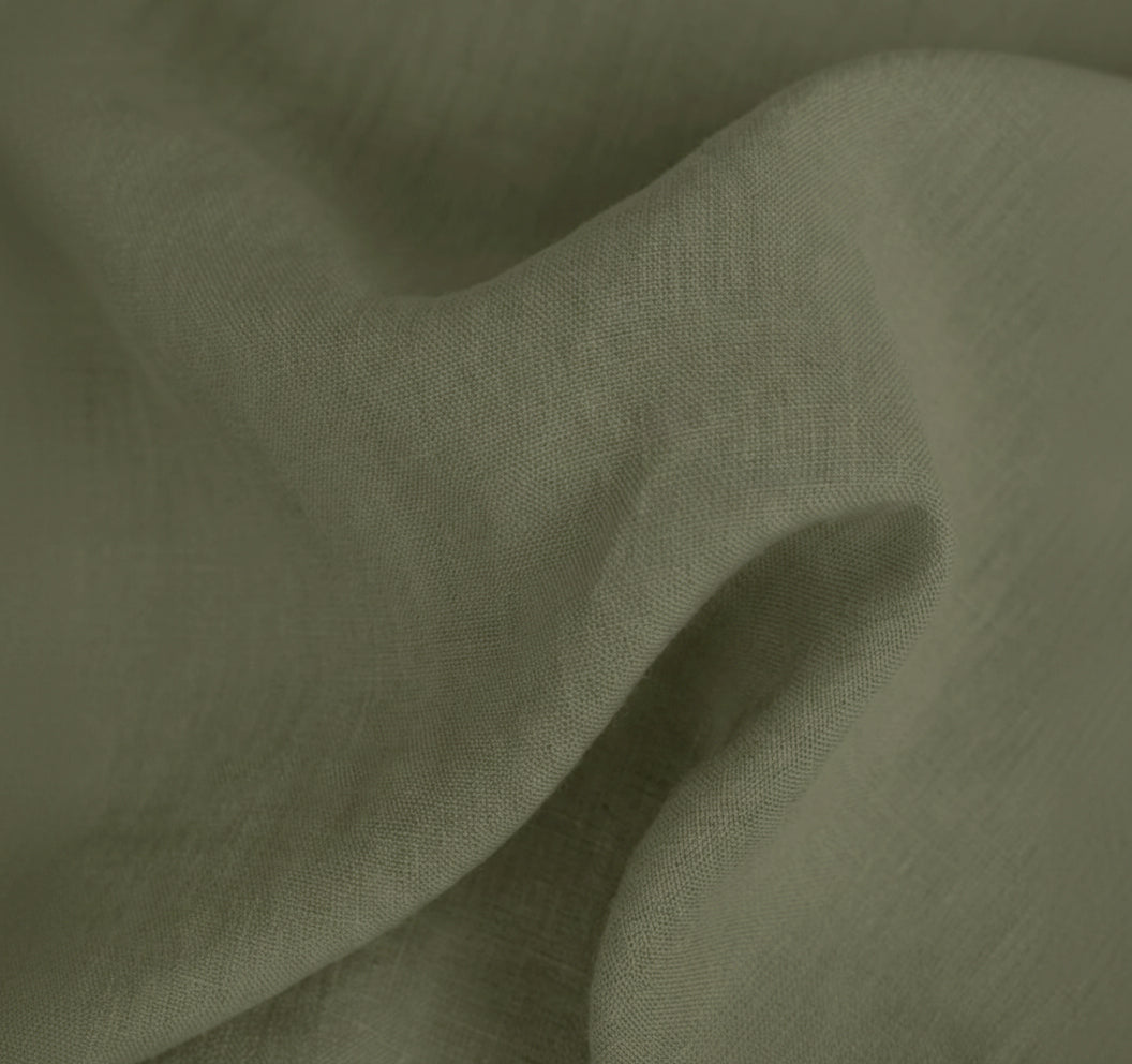 Renee Taylor Washed Linen Cotton Quilt Cover Set King Leaf