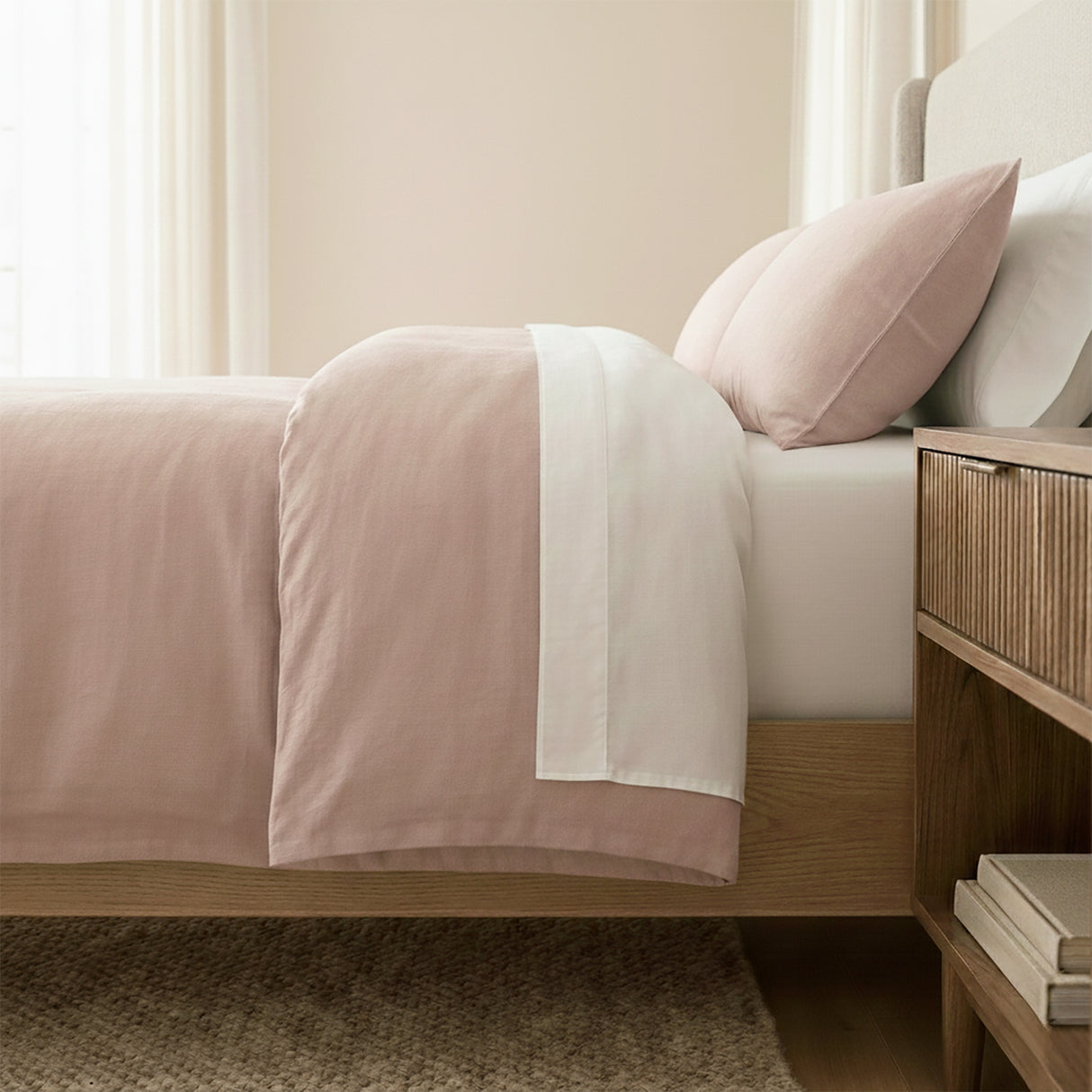 Renee Taylor Washed Linen Cotton Euro P/Case Woodrose