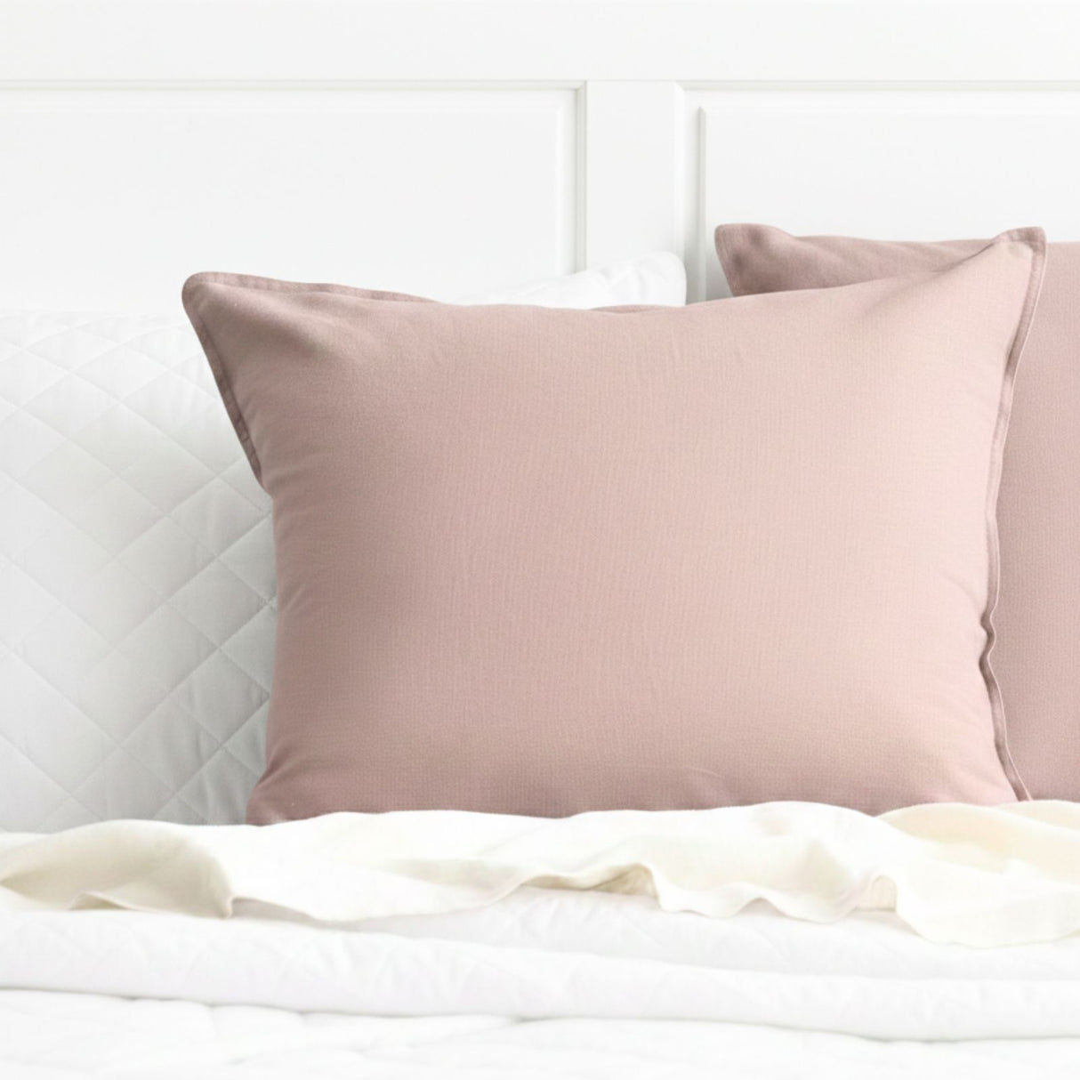 Renee Taylor Washed Linen Cotton Quilt Cover Set King Woodrose