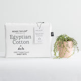 Renee Taylor 1000 Thread Count Egyptian Cotton Sheet Set Mega King Snow