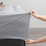 175 GSM Egyptian Cotton Flannelette Fitted and Pillow Case Set King Striped
