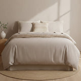 175 GSM Egyptian Cotton Flannelette Quilt Cover Set King Vintage Stripe