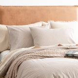 175 GSM Egyptian Cotton Flannelette Quilt Cover Set Super King Vintage Stripe