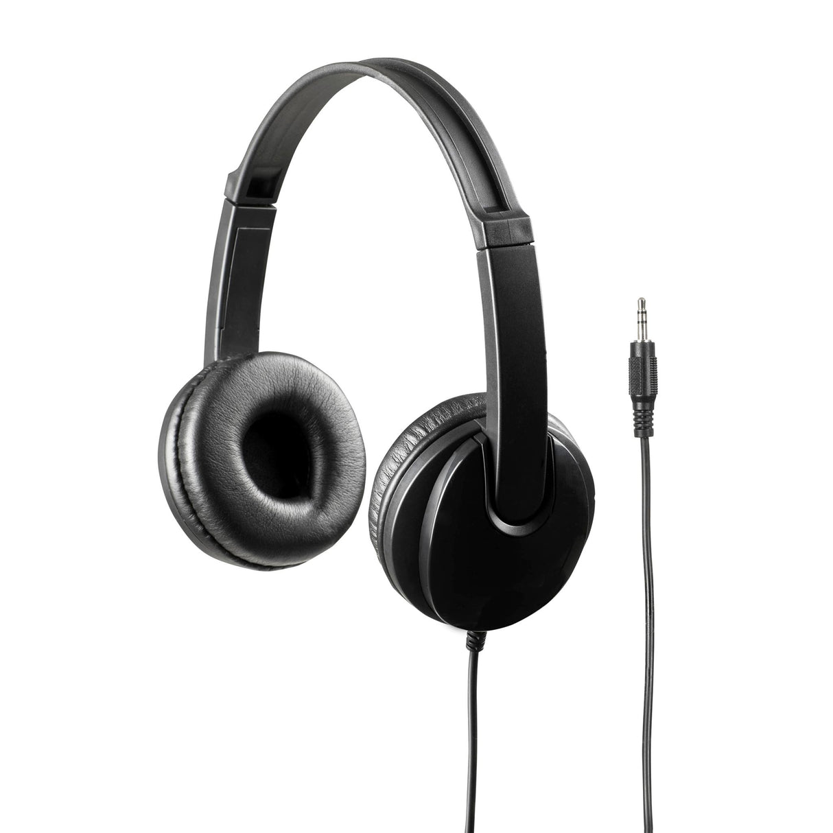 Kensington Volume Limiting Stereo Headphones in black, designed for kids with 85dB volume limit and adjustable fit for safety and comfort.