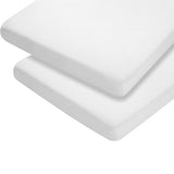 Jersey Cotton Fitted Sheets Bedside Crib 2pk - 83 X 46cm - ClevaMama