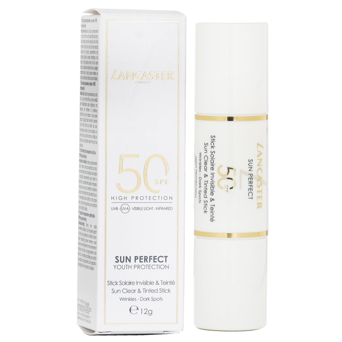 Lancaster - Sun Perfect Youth Protection Sun Clear & Tinted Stick SPF50  - 12g