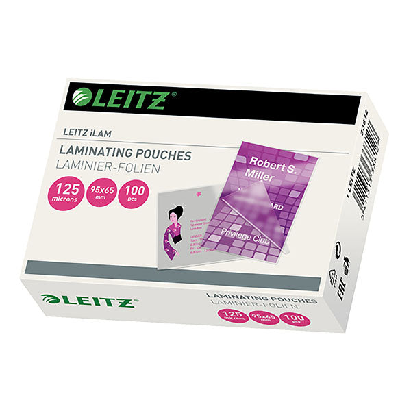 Leitz Ilam Pouch 65x95mm 125mic 100pc