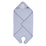 Bamboo Extra Large Apron Baby Bath Towel - Blue - ClevaMama
