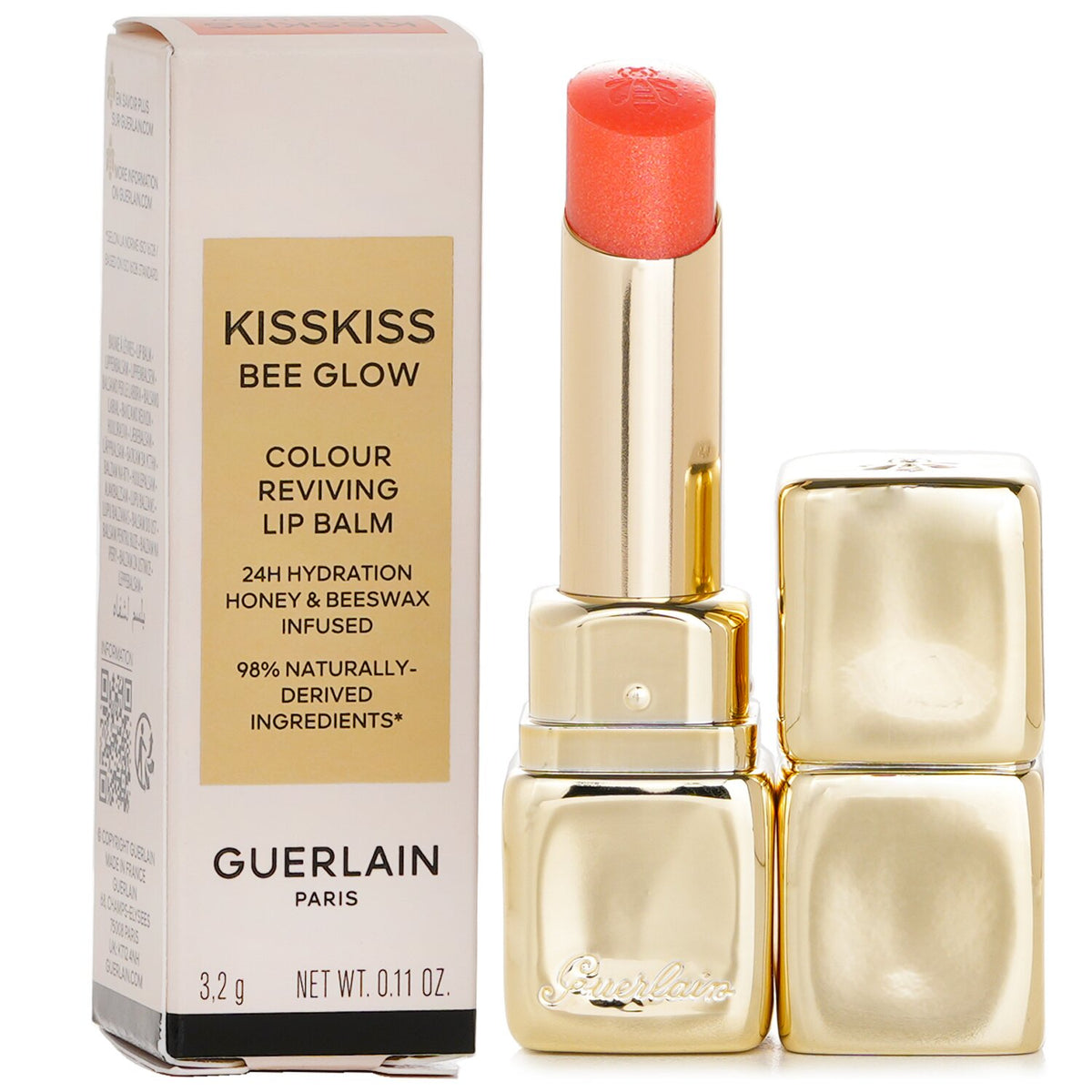 Guerlain KissKiss Bee Glow Lip Balm - #389 Pearly Peach 3.2g