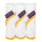 Bamboo Baby Washcloth 3pk - White & Honey - ClevaMama