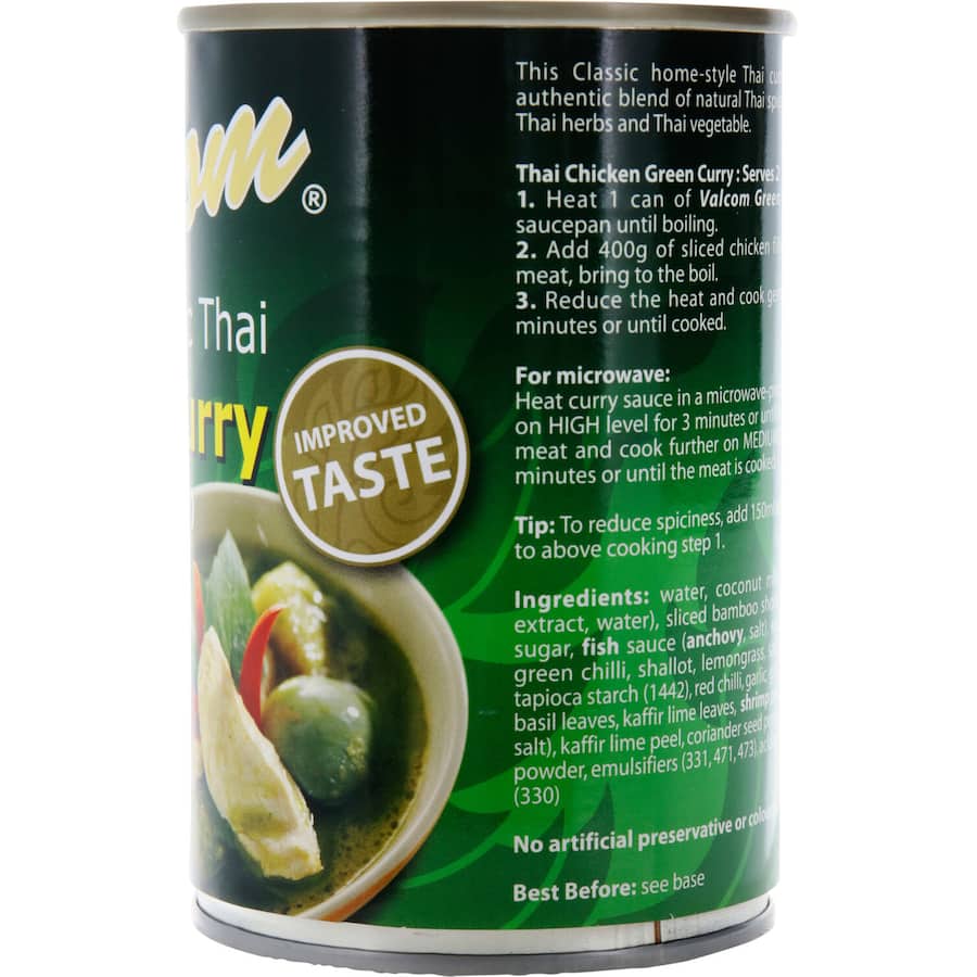Valcom Curry Paste Thai Green Can 410g