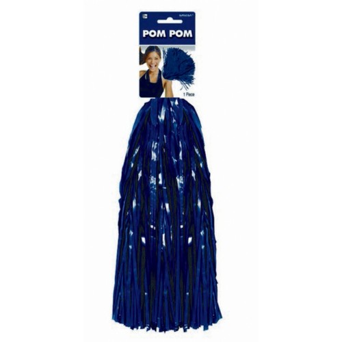 Vibrant navy pom pom mixes, 15-inch, perfect for crafting, decorating, and playful DIY projects.