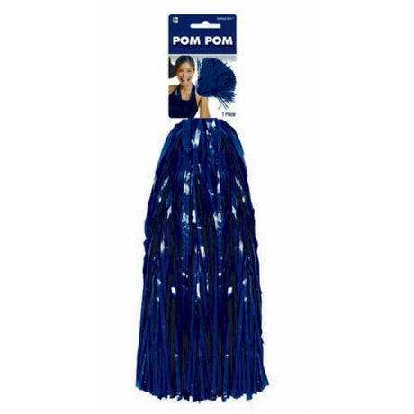 Vibrant navy pom pom mixes, 15-inch, perfect for crafting, decorating, and playful DIY projects.