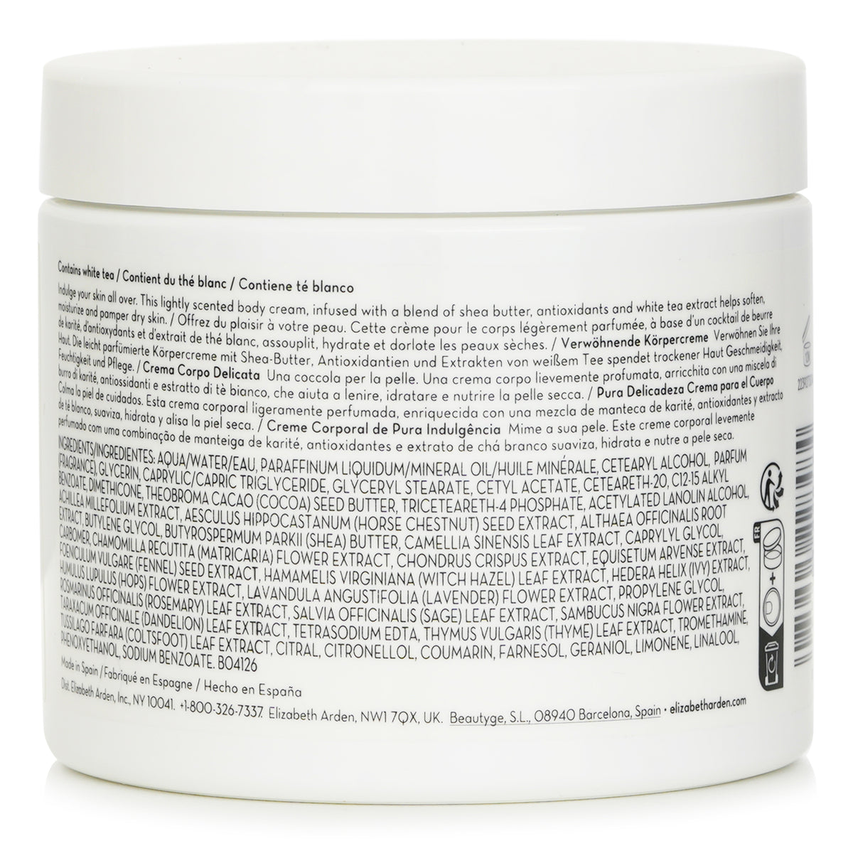 Elizabeth Arden White Tea Wild Rose Pure Indulgence Body Cream  400ml