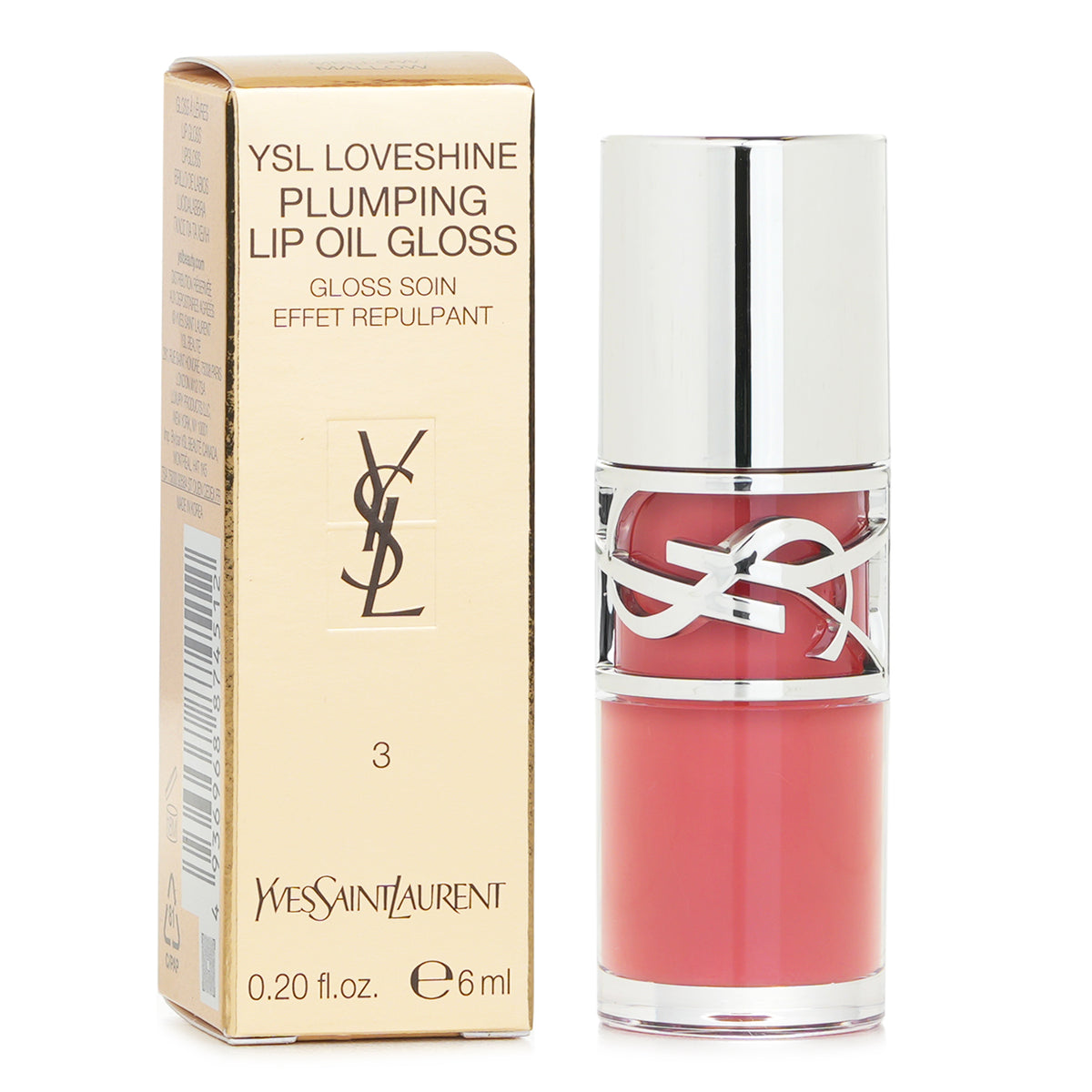 Yves Saint Laurent Loveshine Plumping Lip Oil Gloss - # 3 Mellow Mallow  6ml