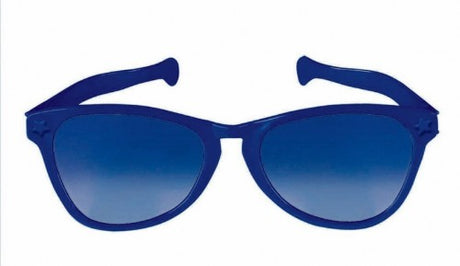 Oversized 11-inch navy glasses, perfect for parties and photo props, adding fun and laughter to any event.